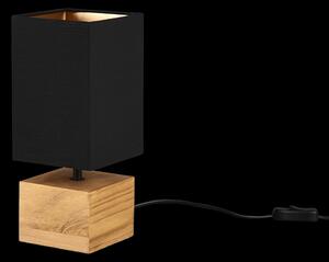 Trio R50171080 stolní svítidlo Woody 1x40W | E14 - kabelový spínač, dřevo, bílá