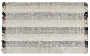 Vlněný koberec 140 x 200 cm hnědý/černý/krémově bílý EMIRLER