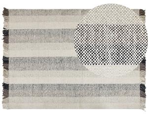 Vlněný koberec 160 x 230 cm hnědý/černý/krémově bílý EMIRLER