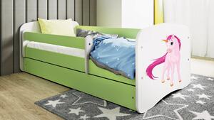 Kocot kids Dětská postel Babydreams jednorožec zelená