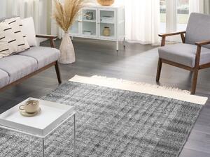 Vlněný koberec 160 x 230 cm černý/krémově bílý ATLANTI