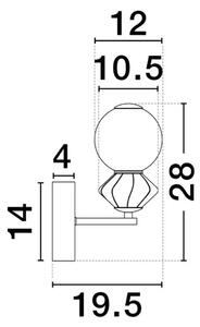 Designové nástěnné svítidlo Pallina A – Šedá