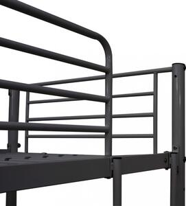 Víceúčelová postel 90x200 cm kov Dekorhome Černá