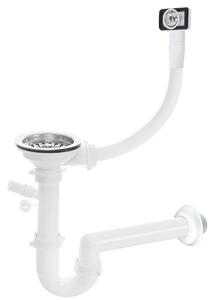 Kuchinox Sifon Space Saving pro 1 komorový nerezový nebo granitový dřez s přepadem - OKS_B23T, nerez