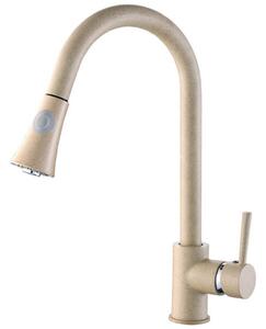 Laveo Daru, kuchyňská baterie stojící h-410, béžová, LAV-BLD_469D