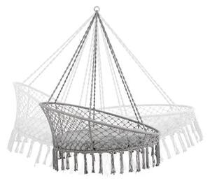 Závěsné křeslo Blumfeldt Ischia, polštář na sezení 115 cm (Ø), polyesterová bavlna / světle šedá