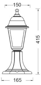ACA Lighting venkovní 4S plastová stojací lampa rezavá 40,5CM E27 IP44 PLGP3R