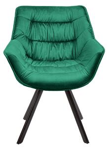 Noble Home Jídelní židle BRUNO II, samet, zelená