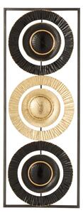 Nástěnná kovová černá dekorace Circles - 28*2*74cm - J-Line by Jolipa