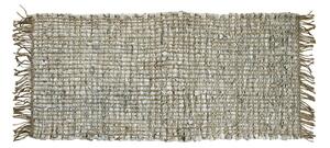 Přírodní jutový koberec s třásněmi a koženými dílky lly - 70*150 cm - Chic Antique