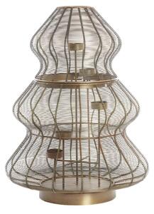 Bronzový antik kovový svícen vánoční stromek na 5 svíček Tree - Ø 38*50 cm - Light & Living