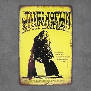 Kovová cedule Janis Joplin