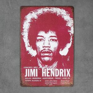 Kovová cedule Jimi Hendrix