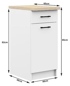 Moderní kuchyňská skříňka NOAH S40, bílá