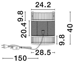 Designové nastěnné svítidlo Pale – Hnědá