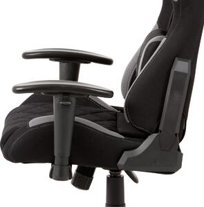 Kancelářská židle KA-V606 GREY látka šedá a černá