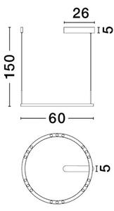 Moderní lustr Lunette 60 – 60 x 310 cm