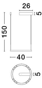 Moderní lustr Lunette 40 – 40 x 10 cm