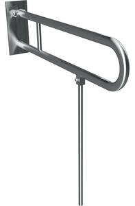 Bemeta Design HELP: Madlo, 813 mm, ve tvaru U, sklopné, s opěrnou nohou, s krytkou, nerez, mat - 301307082N