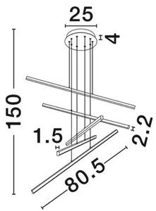 Designový lustr Gratta line