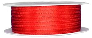 Tenká saténová stužka červená 3mm x 10m (2,20 Kč/m)