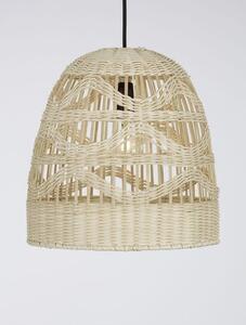 Nova Luce Závěsné svítidlo MARLO přírodní ratan, 30cm, E27 1x12W
