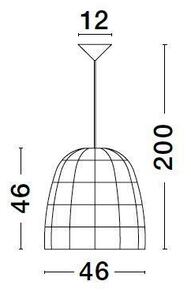Nova Luce Závěsné svítidlo MARLO přírodní ratan, 46cm, E27 1x12W