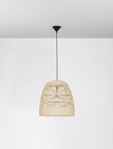Nova Luce Závěsné svítidlo MARLO přírodní ratan, 46cm, E27 1x12W