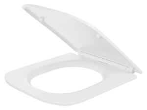 Laveo Kvadrato, WC sedátko 428x362 mm, soft-close, duroplast, bílá lesklá, LAV-ADA_600K