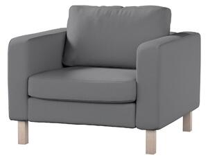 Potah na křeslo IKEA Karlstad, krátký barva šedá látka pletený vzor
