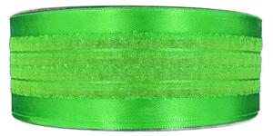 Stuha saténová SANTIAGO zelená 40mm x 20m (8,-Kč/m)