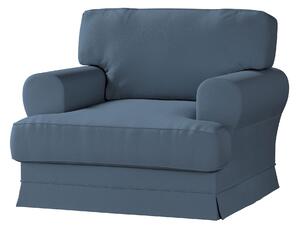 Potah na křeslo IKEA Ekeskog barva modrá látka pletený vzor