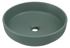 Comad Keramické umyvadlo na desku RIVER 1 FOREST GREEN MATT UN 40, zelená