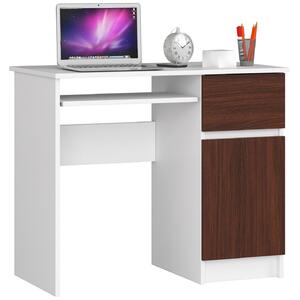 Designový psací stůl PIXEL90P, bílý / wenge