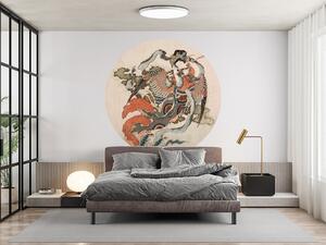 FUGU Kruhová tapeta asijský anděl – Asian Angel Rozměr: kruh 40 cm