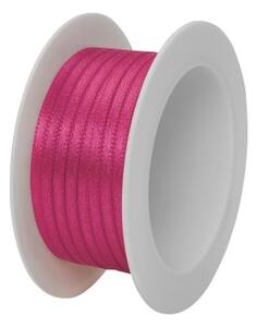 Saténová stuha sytě růžová 3 mm x 5 m ( 2,40 Kč/m)