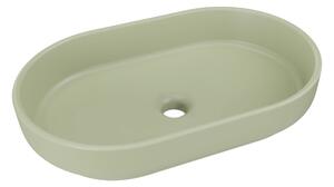 Comad Keramické umyvadlo na desku RIVER 2 OLIVE GREEN MATT, zelená