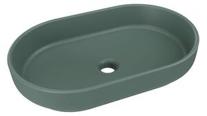 Comad Keramické umyvadlo na desku RIVER 2 FOREST GREEN MATT UN 55, zelená