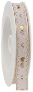 Stuha svatební LOVE AFFAIRE CREME 15mm x 2m (14,-Kč/m)