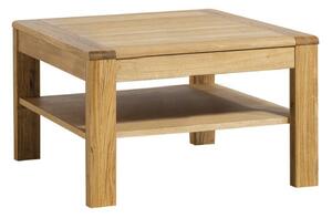 Dubový konferenční stolek s poličkou čtvercový ATLANTA typ 66 dub přírodní