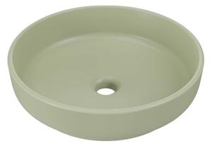 Comad Keramické umyvadlo na desku RIVER 1 OLIVE GREEN MATT UN 40, zelená