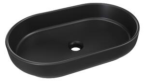 Comad Keramické umyvadlo na desku RIVER 2 BLACK MATT UN 55, černá mat