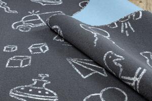 Dětský koberec TOYS - šedý