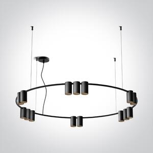 ONE-light Závěsný lustr Sigo kruh 100cm 15x7W GU10 230V černý