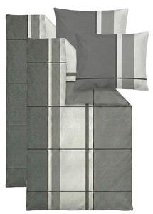 Looks BY Wolfgang Joop Sada saténového ložního povlečení, 140 x 200 cm, 70 x 90 cm, 2dílná, šedá (800014531)
