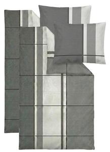 Looks BY Wolfgang Joop Sada saténového ložního povlečení, 140 x 200 cm, 70 x 90 cm, 2dílná, šedá (800014531)