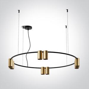 ONE-light Závěsný lustr Sigo kruh 80cm 10x7W GU10 230V kartáčovaná mosaz