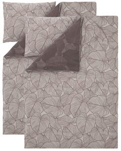 Livarno® Sada ložního povlečení z mikrovláknitého saténu, 140 x 200 cm, 70 x 90 cm, 2dílná, hnědá (800014568)