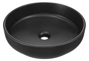 Comad Keramické umyvadlo na desku RIVER 1 BLACK MATT UN 40, černá mat