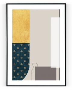 Plakát / Obraz Goldi S okrajem Pololesklý saténový papír A4 - 21 x 29,7 cm
